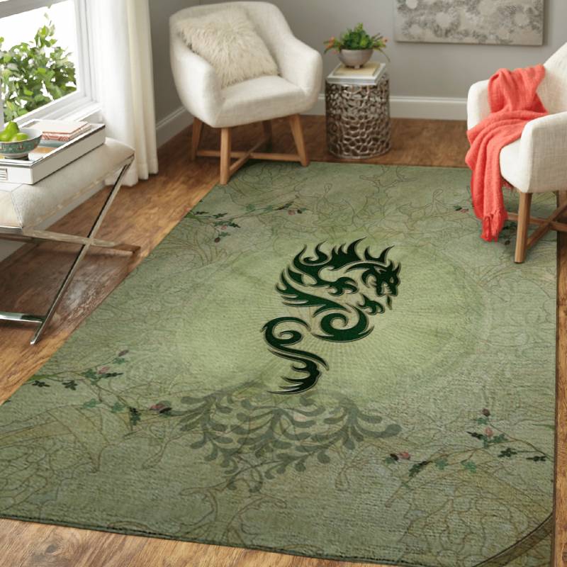 The green chinese dragon – Animals Area Rug Carpet