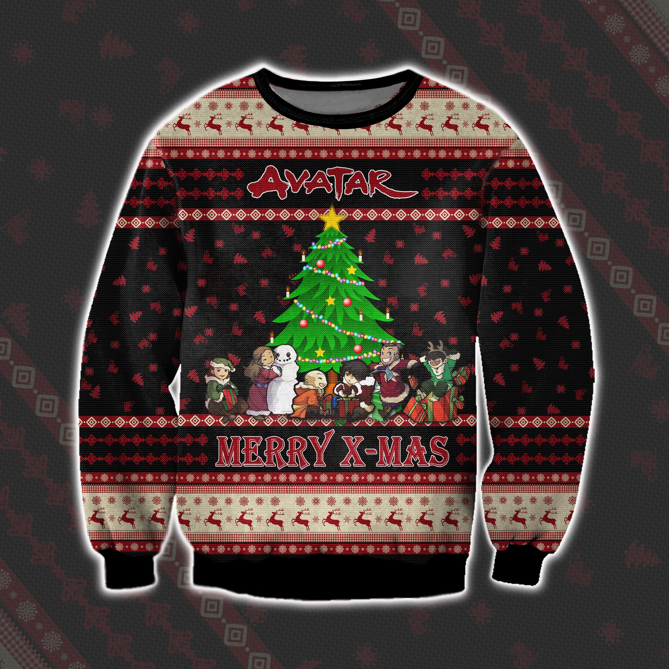 Team Avatar The Last Airbender Christmas Ugly Christmas Sweater