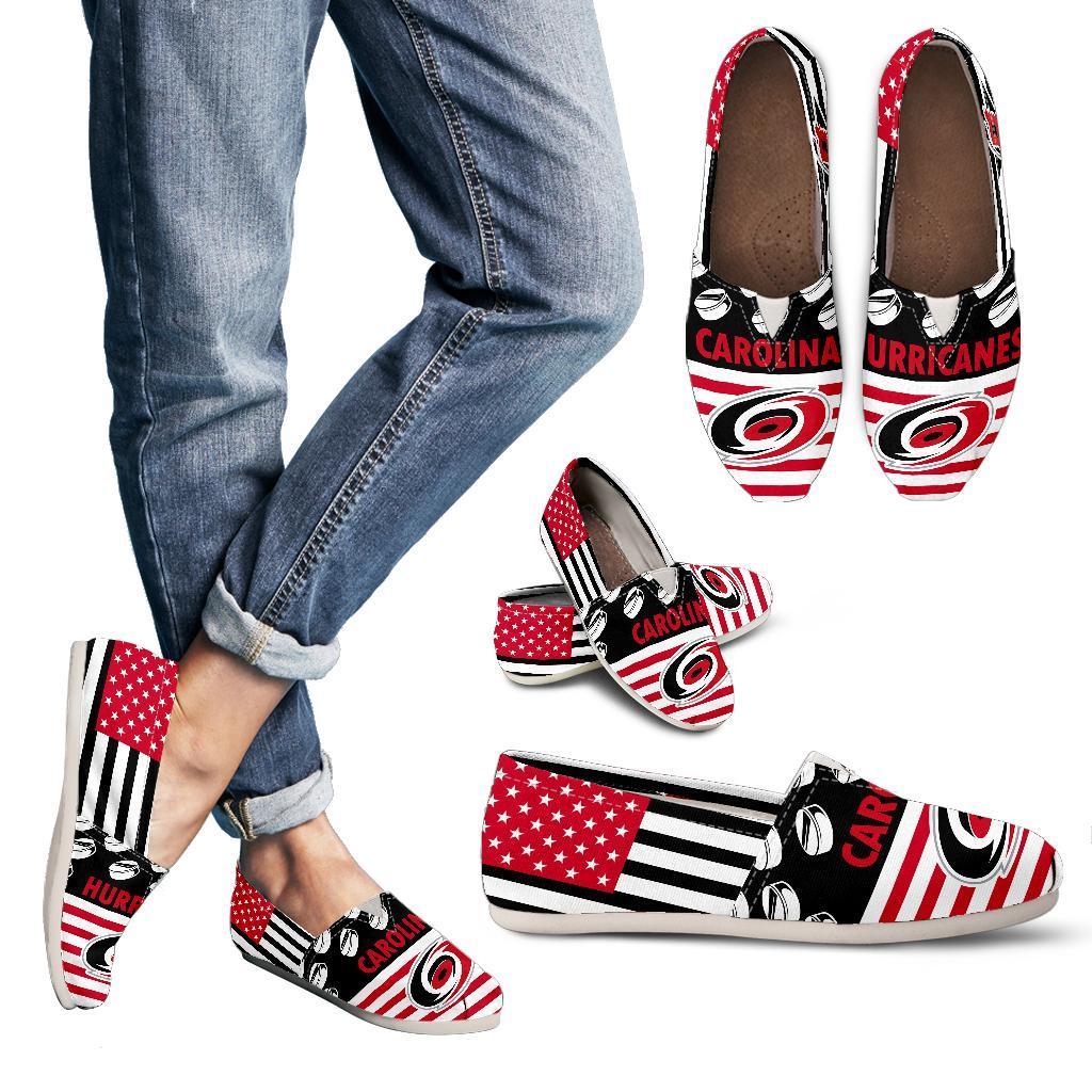 Proud of American Flag Carolina Hurricanes Casual Shoes