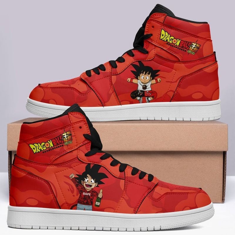 Son Goku Kid Dragon Ball Z Air Jordan Hightop Anime Canvas Shoes H91 Jordan Sneakers Sport Air Jordan High Sneakers Sport Sneakers