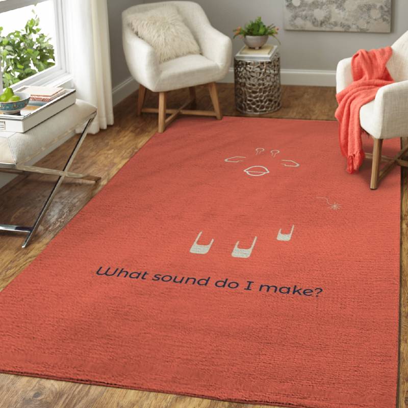 What sound do I make – What Animals Think Area Rug Carpet