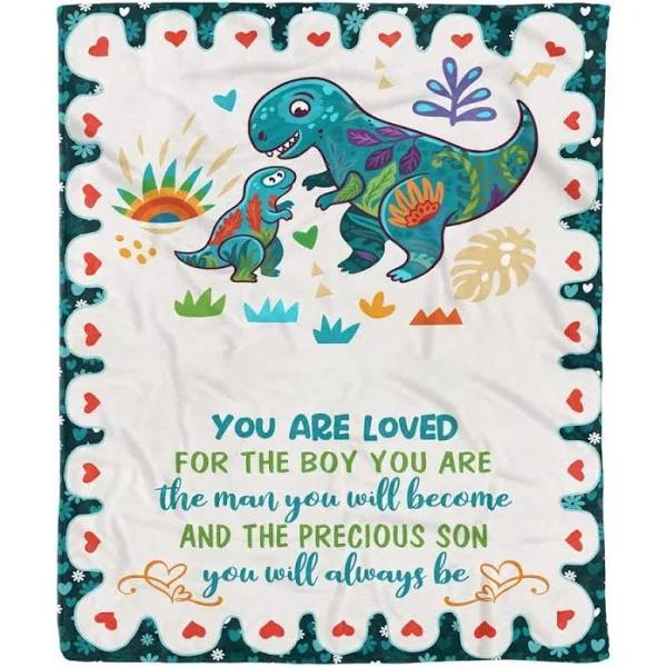 Animal Dinosaur Baby Boy Fleece Blanket Family Gift Home Decor Bedding Couch Sofa Soft And Comfy Cozy