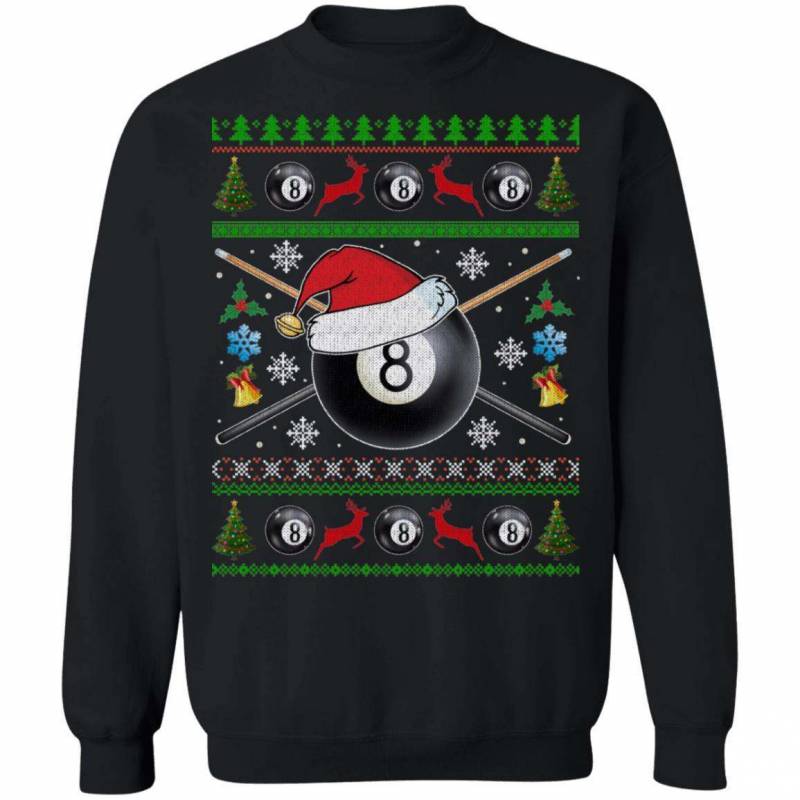 Billiards Ball Ugly Sweater Style Sweatshirt Sport Christmas Shirt Funny Xmas Shirt MT10