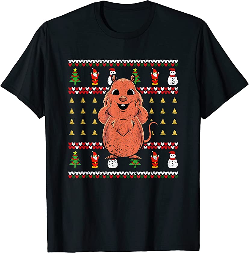 Australia Animal Lover Merry Xmas Ugly Christmas Quokka T-Shirt