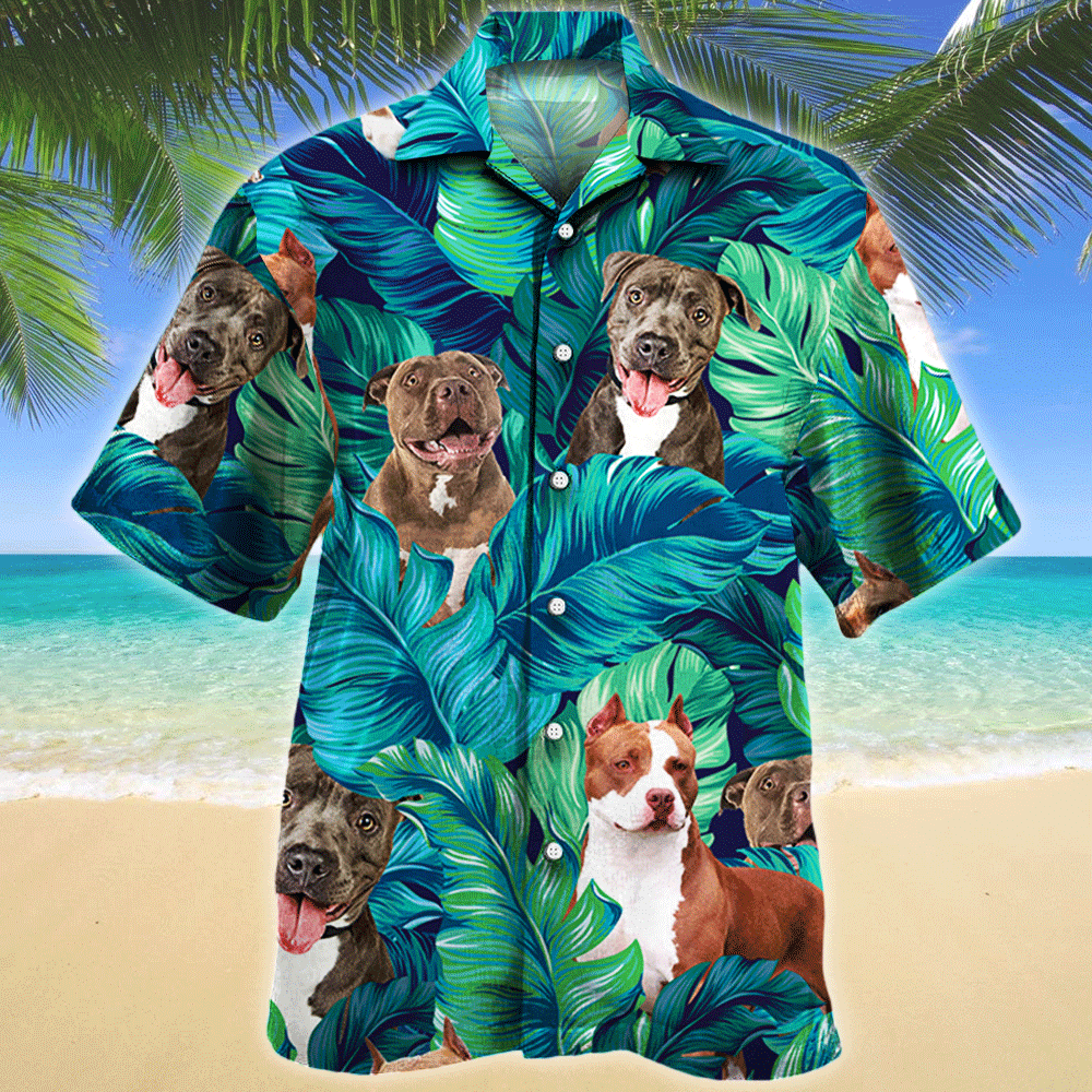 Pitbull Dog Lovers Gift Hawaiian Shirt Ha37775