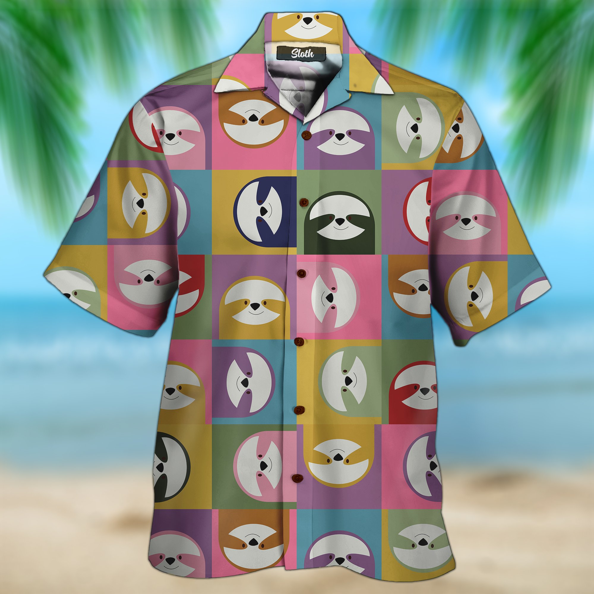 Sloth Happy All Over Printed Hawaii Shirt And Short Ha20753