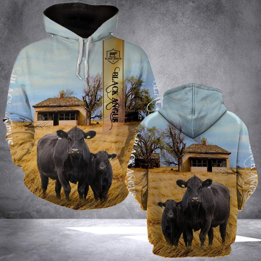 VH BLACK ANGUS CATTLE HOODIE 3D ALL OVER PRINTED â Hoodie 3D