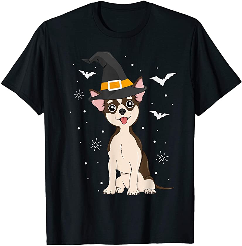 Chihuahua Witch Halloween Trick or Treat Dog Puppy Kids Boy T-Shirt