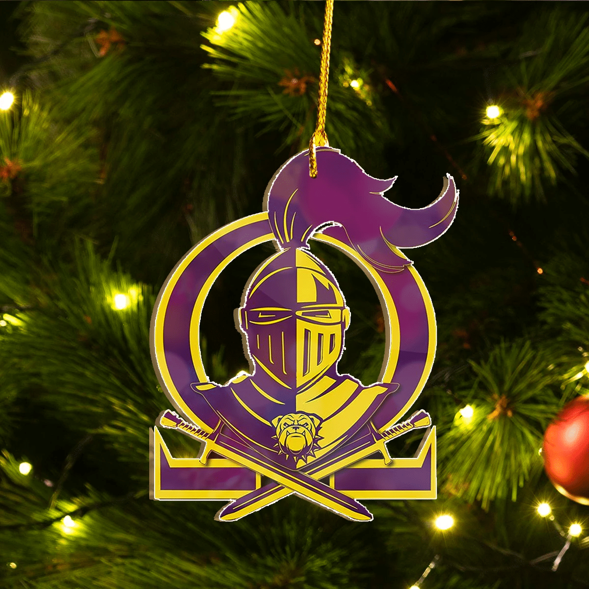 Getteestore Ornament – Omega Psi Phi Knight Custom Shape Ornament A31