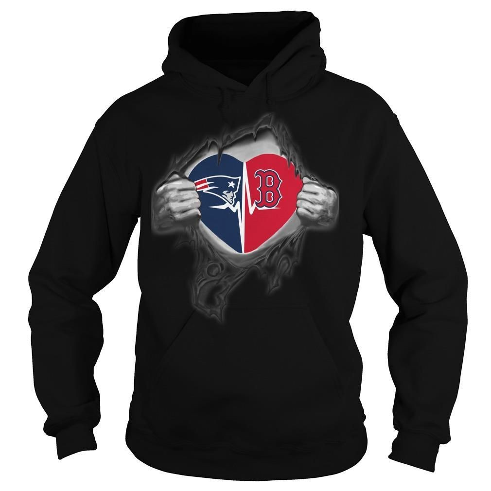 New England Patriots And Boston Red Sox Its In My Heart Football And Baseball Lovers Shirts