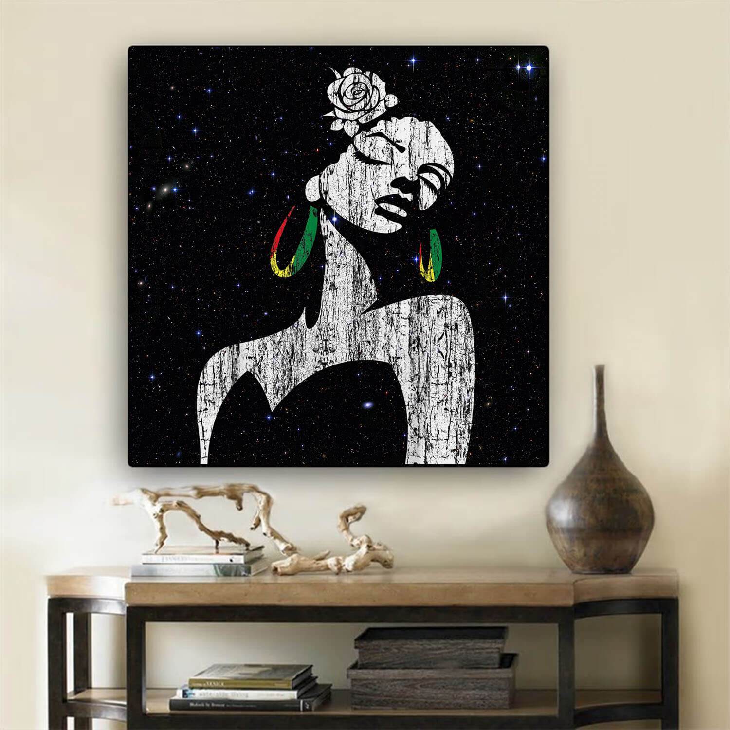 African American Canvas Prints Afro Diva Black Girl Magic Africa Natural Melanin African Living Room Decor Ideas