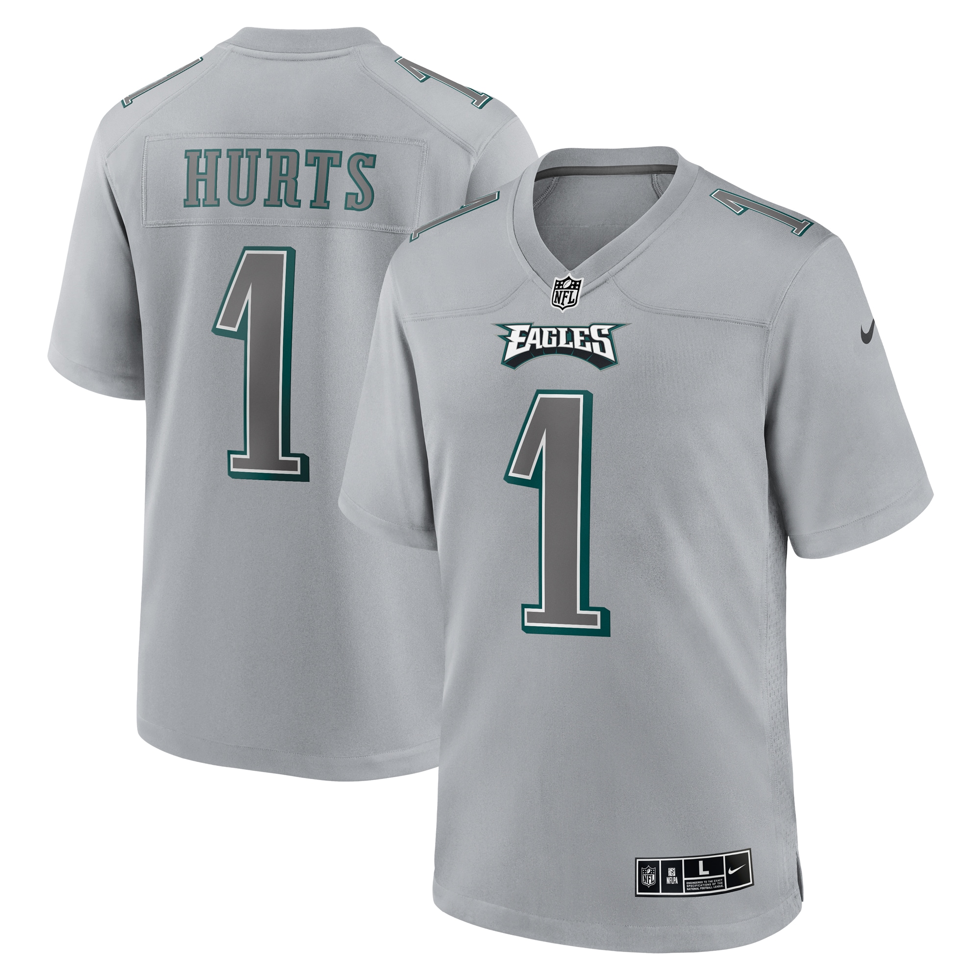 Jalen Hurts Philadelphia Eagles Atmosphere Fashion Game Jersey – Gray