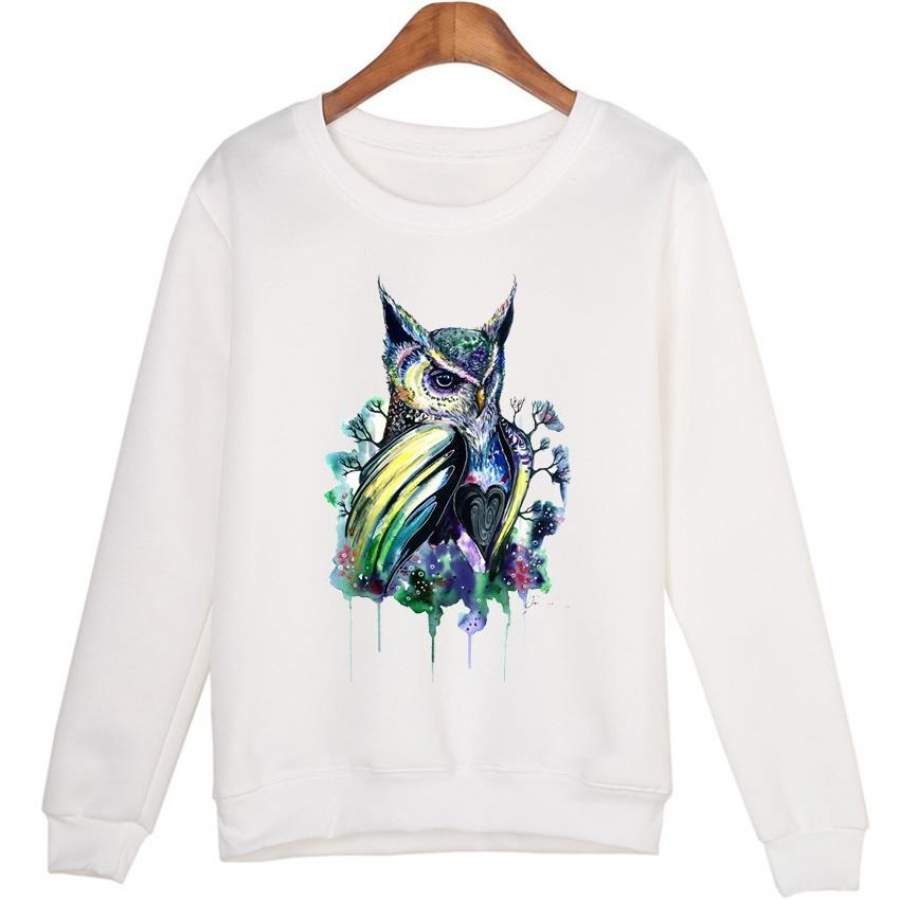 2016 autumn women’s street fashion unique high-quality animal print sweatshirt