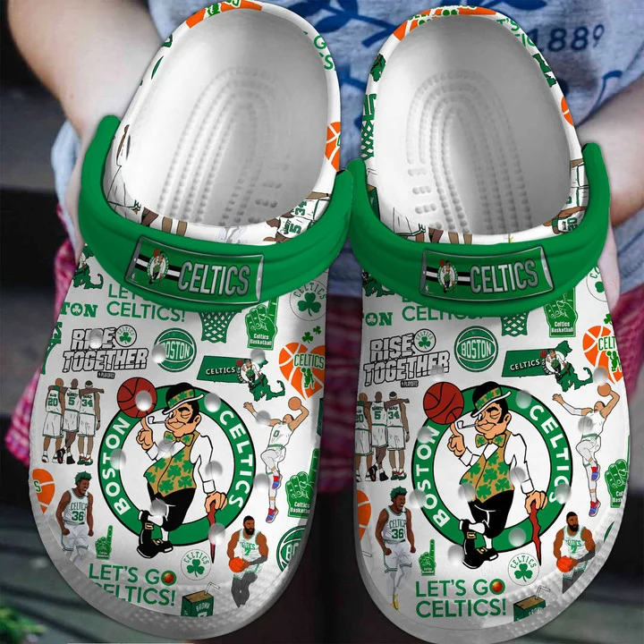 Premium Boston Celtics NBA Sport Crocss Crocband Clogs Shoes For Men Women and Kids