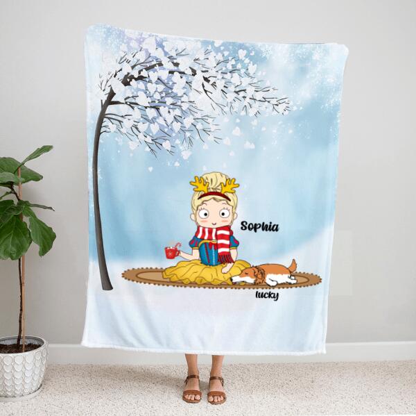 Personalized Blanket Christmas – Best Christmas Gifts For Dog Lovers – Up To 4 Dogs