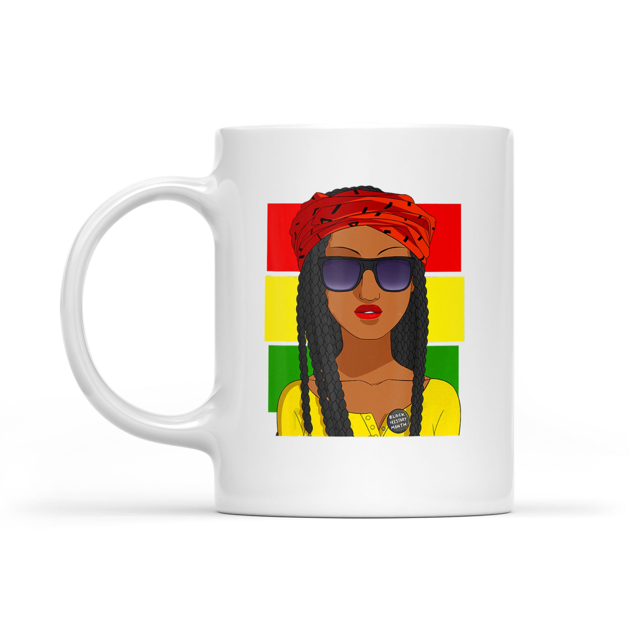 African American Braids Inspired For Black History Month – White Mug