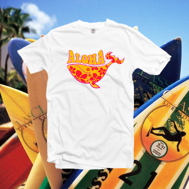 Aloha Plumeria Whale Beach, Summer ,Unisex Classic Tshirt,Kids Tshirt