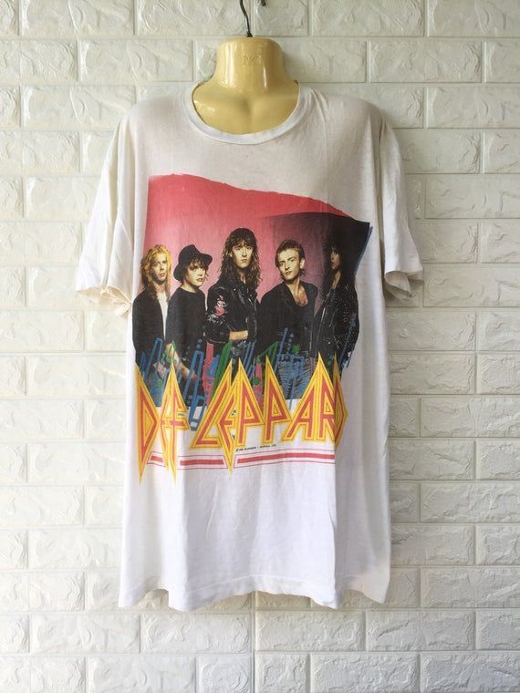 Vintage Def Leppard Hysteria Tour 87 88 Shirt Hard To Fine Xx Band Guns N Roses Motley Crue Kiss Aerosmith Pink Floyd Rolling Stones Shirt