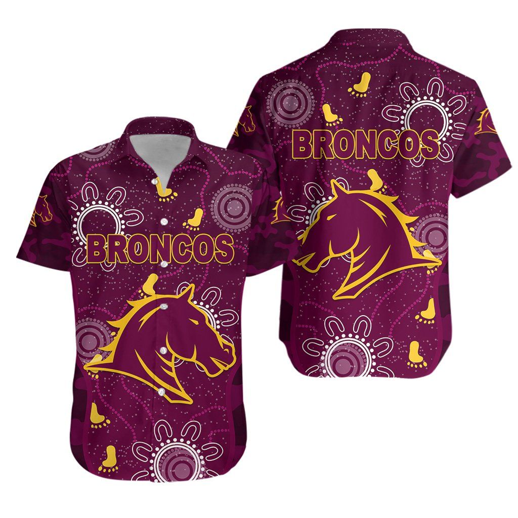 Brisbane Broncos Hawaii Shirt Anzac Day Camouflage Indigenous Ha37846