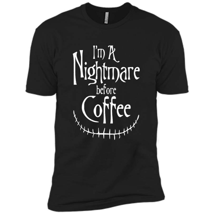 A Nightmare Before Coffee, Halloween Gift – Canvas Unisex USA Shirt