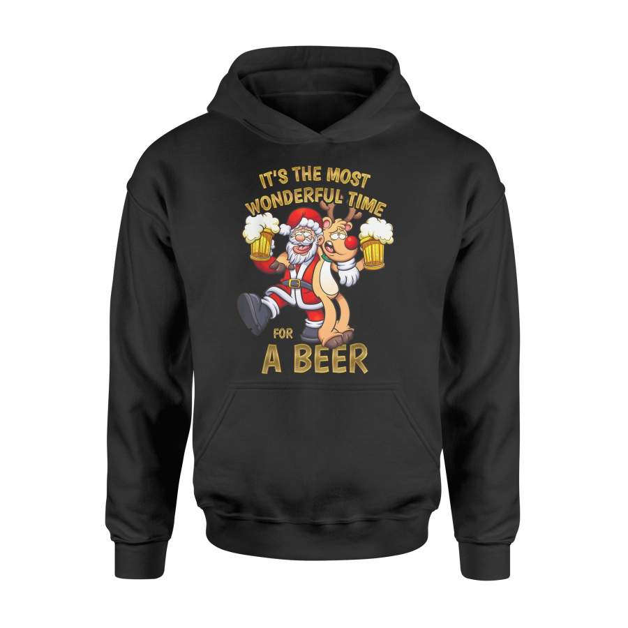 It’s The Most Wonderful Time For A Beer Funny Christmas T-Shirt – Standard Hoodie