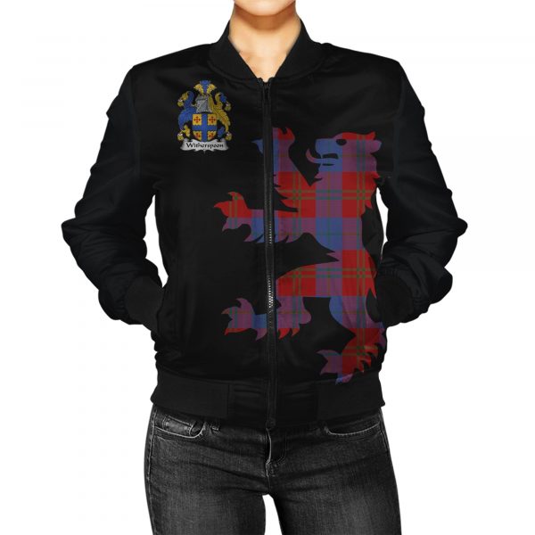 Witherspoon Lion & Thistle All Over Printed Bomber Jacket Us Size