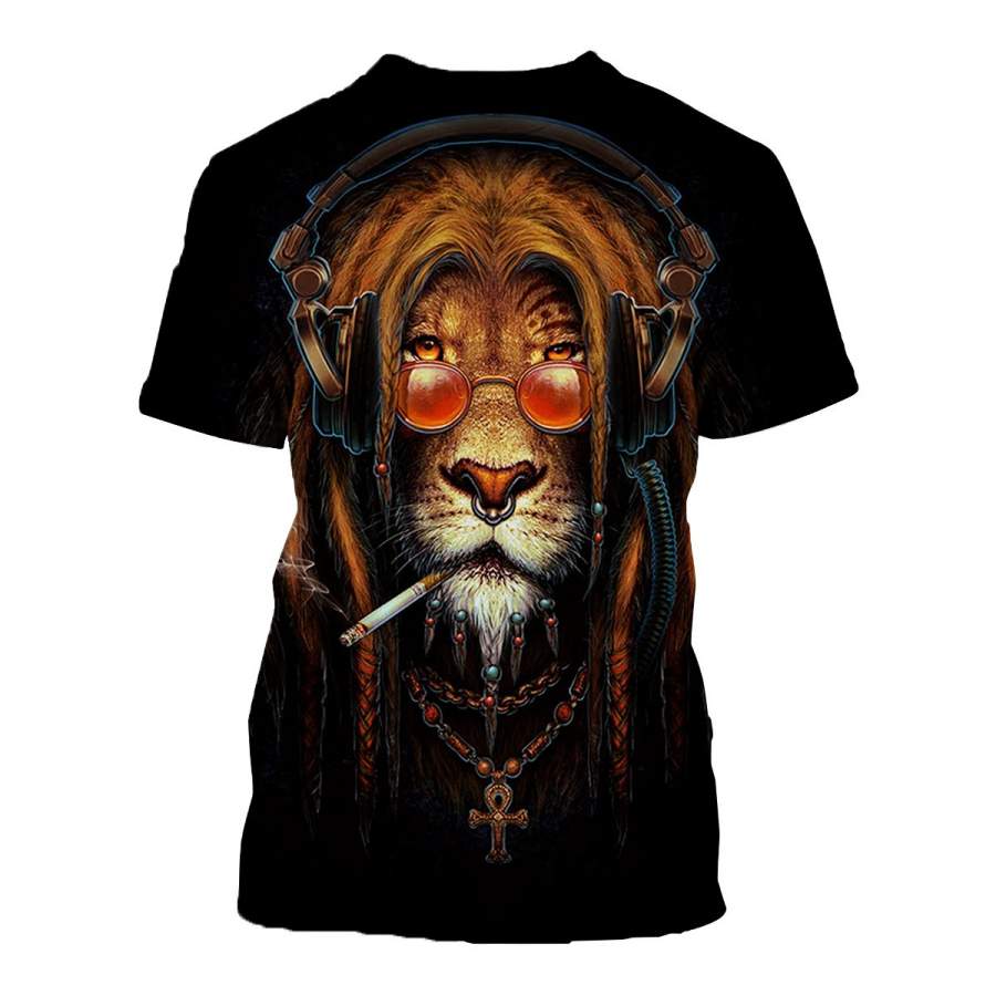 3D All Over Printed Lion T Shirt Hoodie 12146