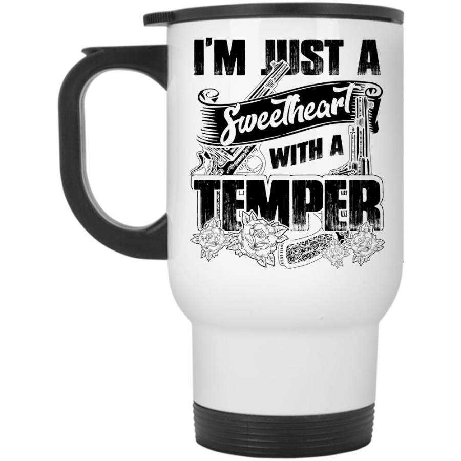 Cool Couple Travel Mug, I’m Just A Sweetheart With A Temper Mug