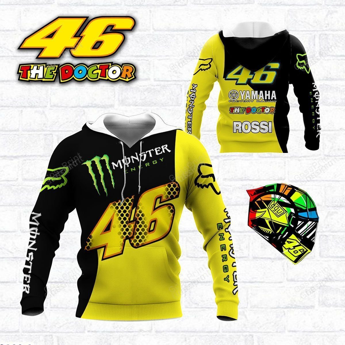 3D ALL OVER VR46 YZ SHIRTS VER 15