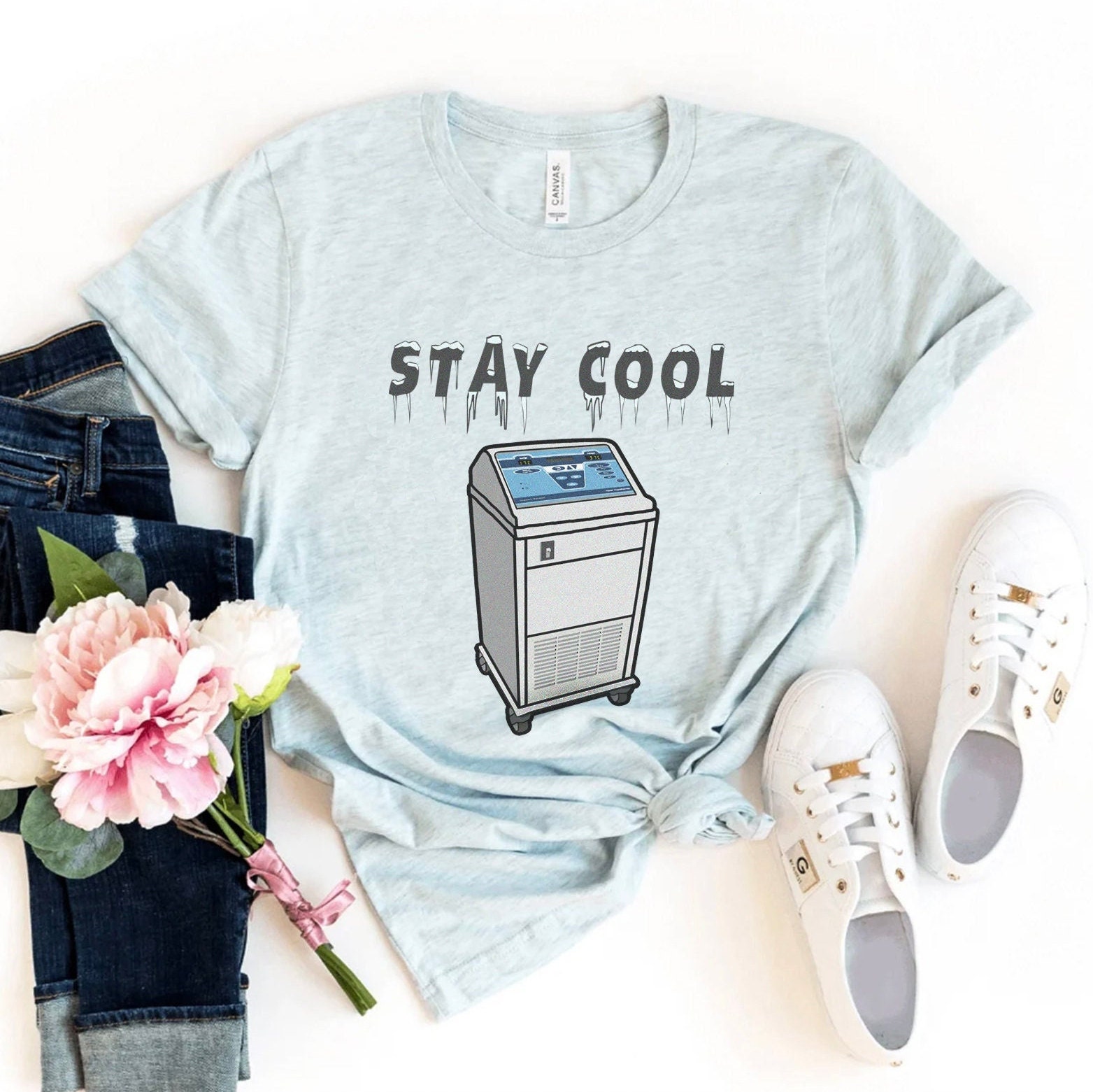 Stay Cool – Funny ICU Nurse T-Shirt, Cute Critical Care Nursing RN Shirt, Nurses Week Gift, Cooling Blanket, SICU Micu Med Surg School Grad