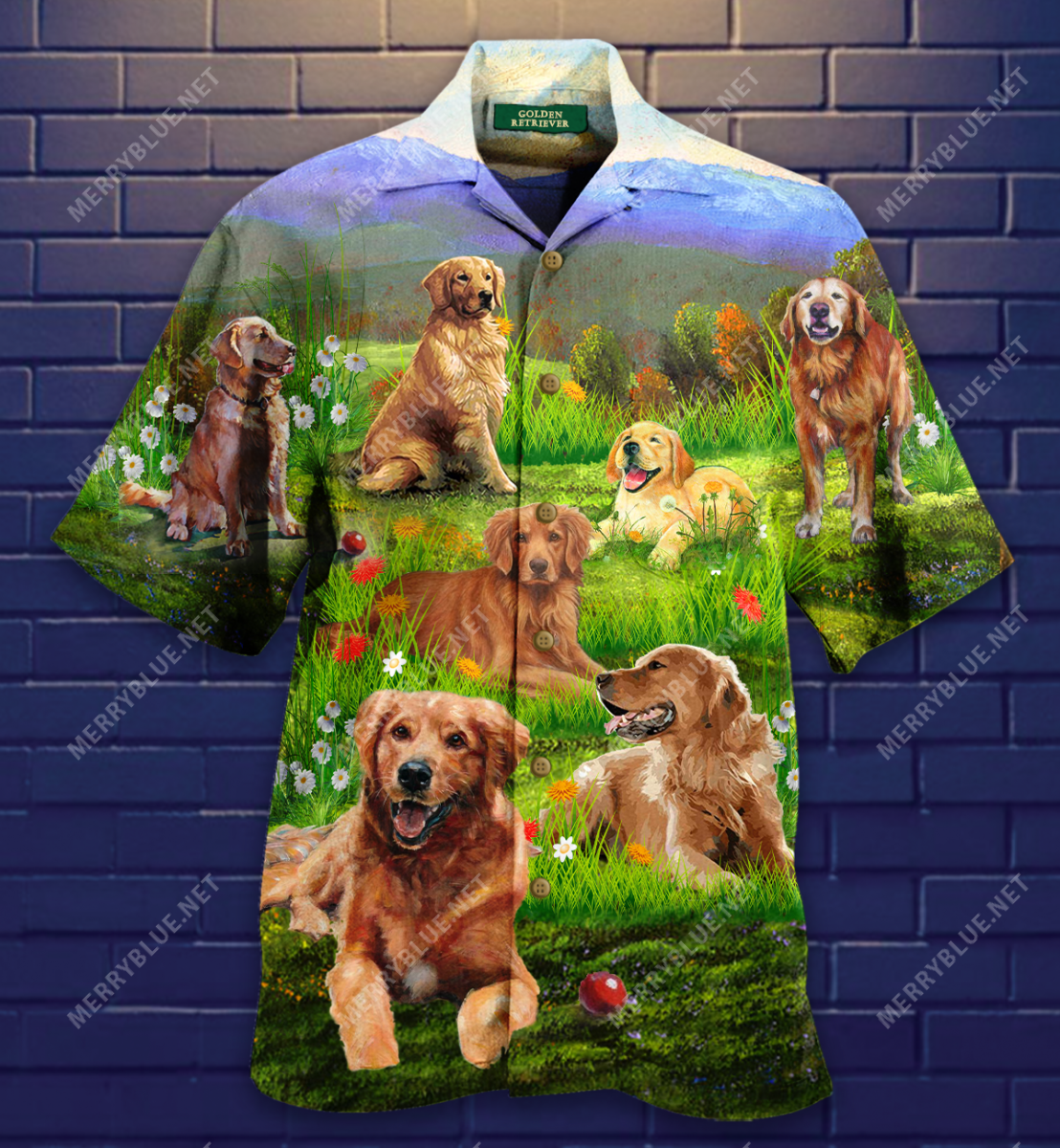 Life Is Better With A Golden Retriever Unisex Hawaii Shirt Ha59938