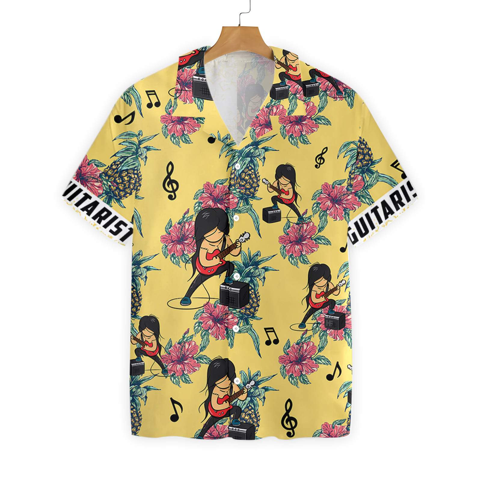 Guitarist Pineapple Seamless Pattern 1512 Custom Hawaii Shirt Ha63584