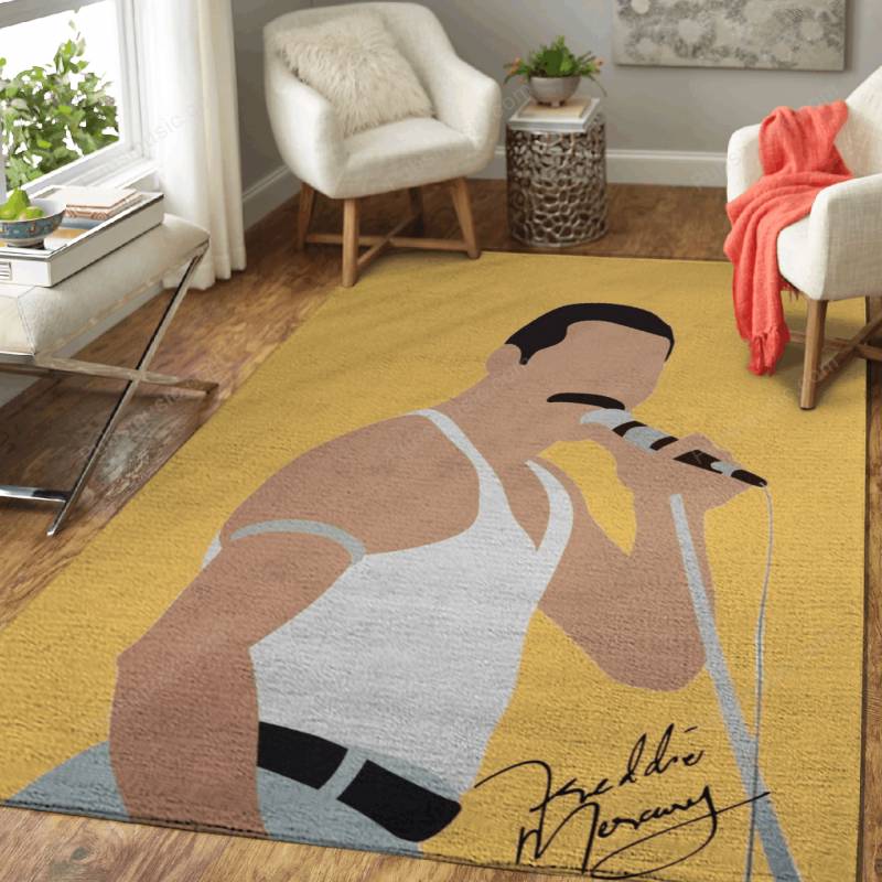 freddie mercury Queen – List Music Art For Fans Area Rug Carpet