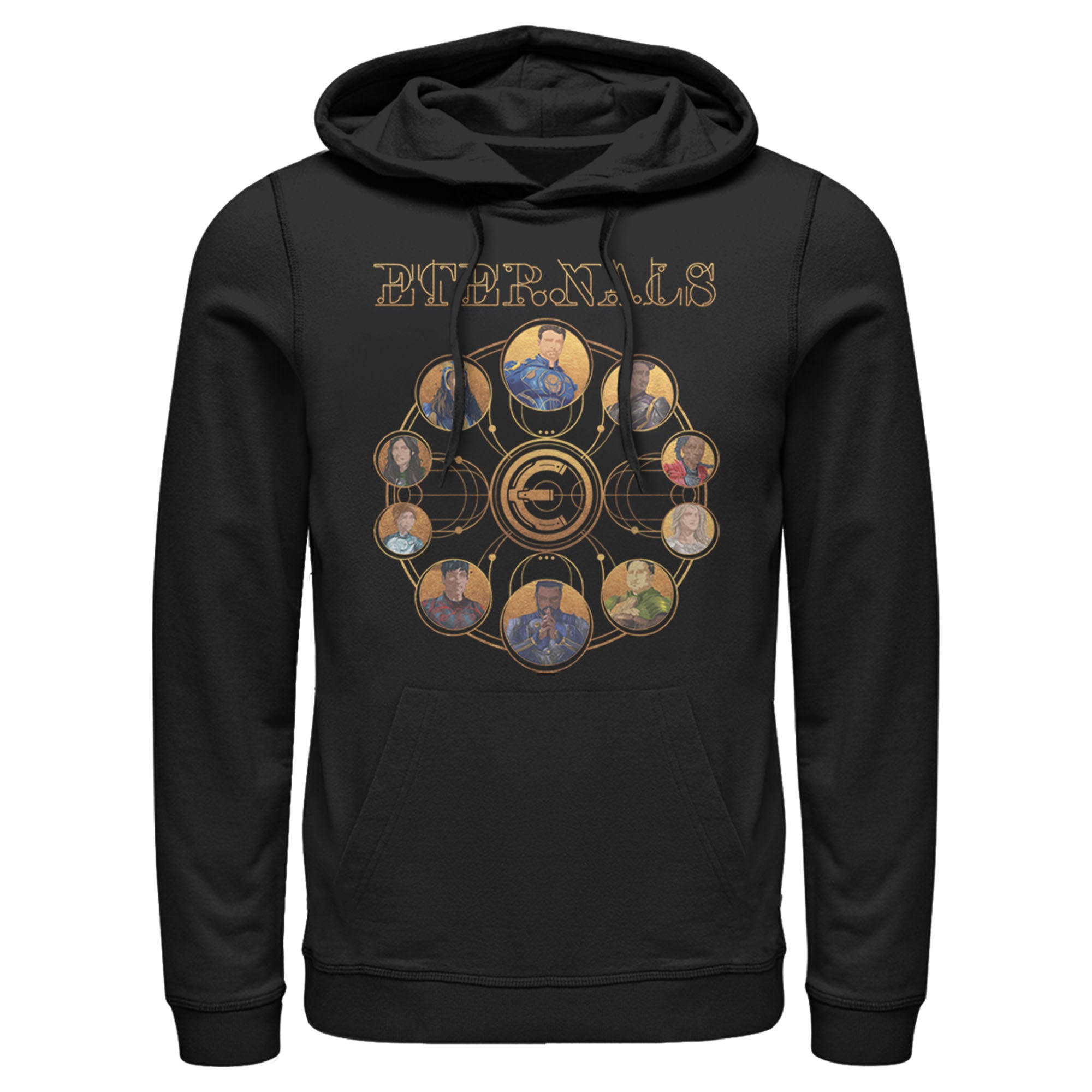 Men’S Marvel Eternals Circular Gold Pull Over Hoodie