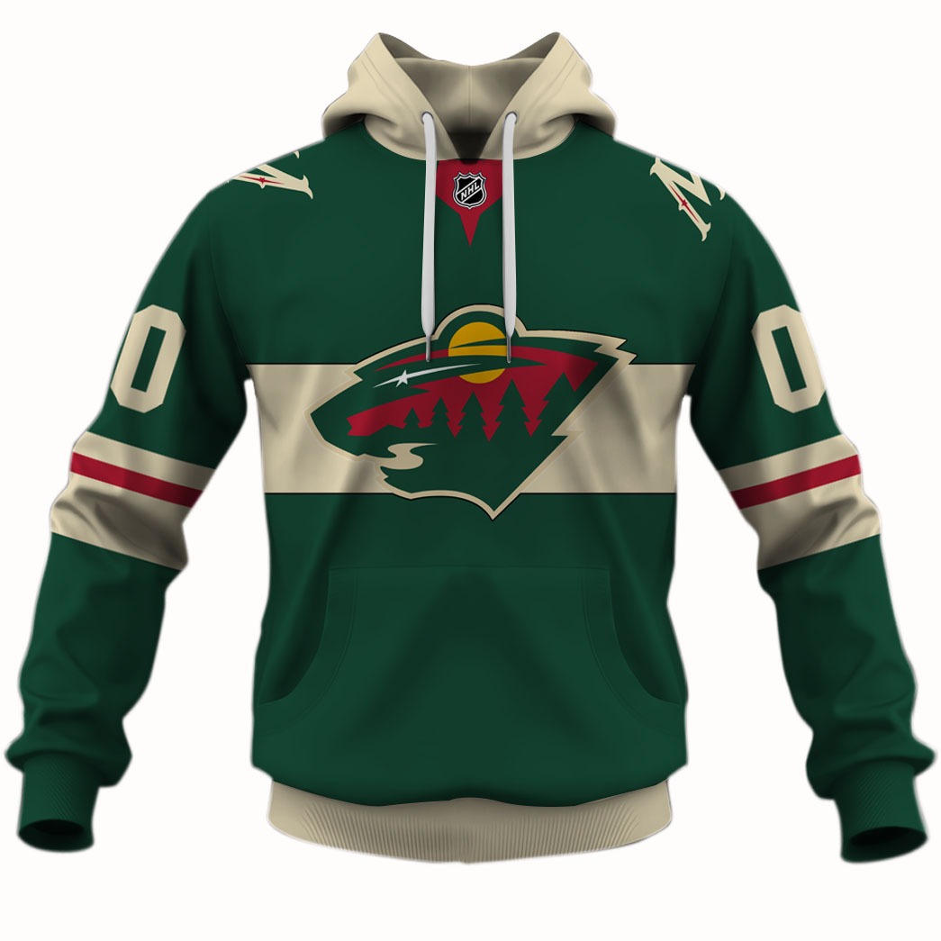 Personalize Minnesota Wild 2020 Home Jersey Personalize Hoodie