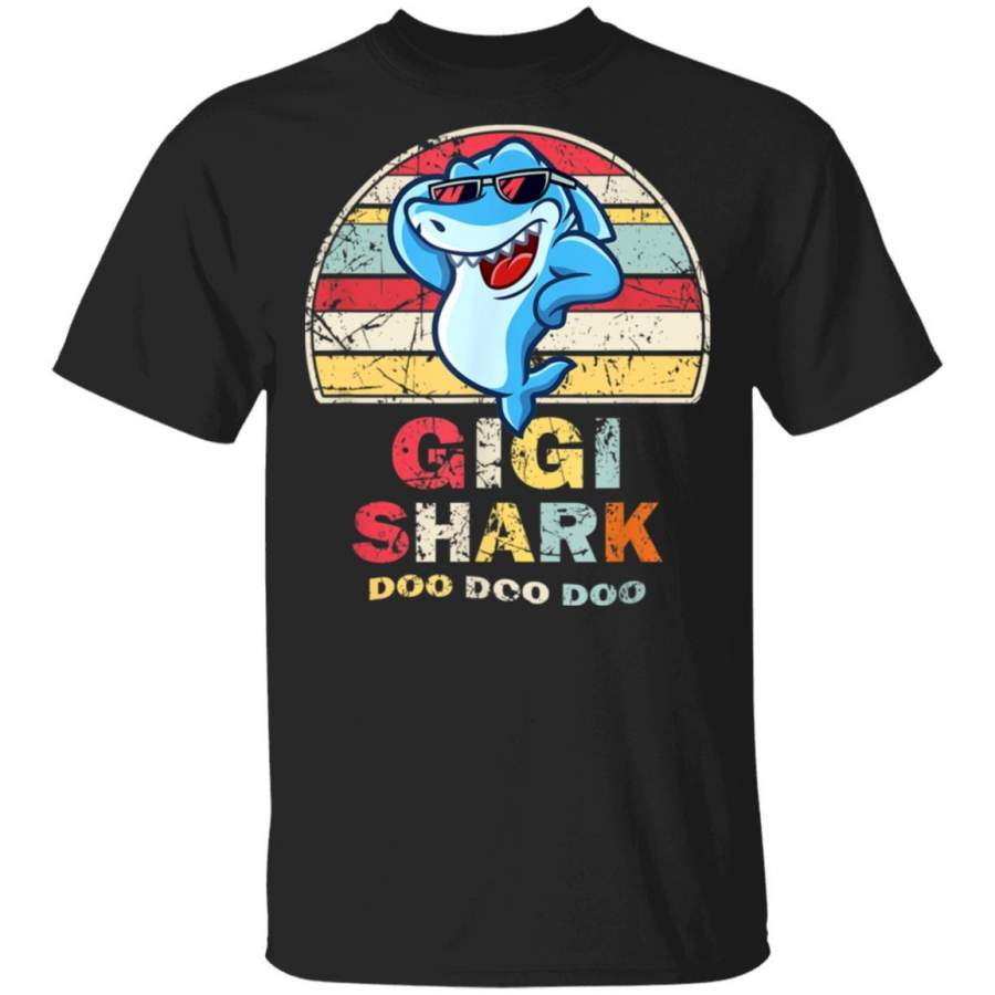 Vintage Gigi Shark Doo Doo Doo Father Mother Gifts T-Shirt