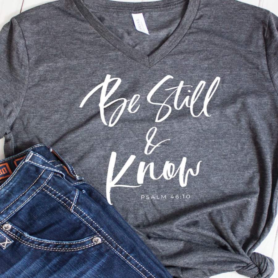 Be Still & Know Relax Fit V-Neck