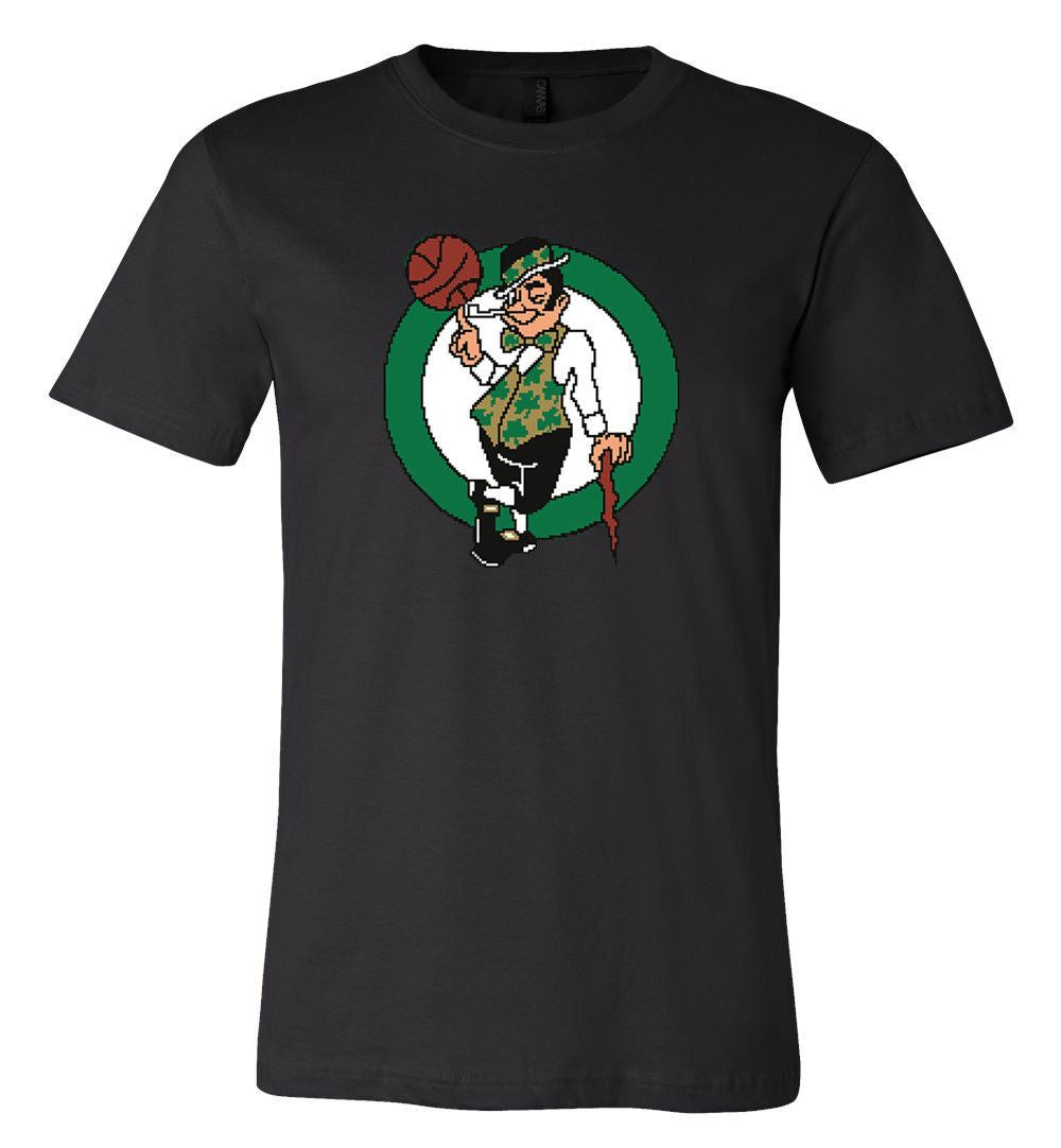 Boston Celtics 8 Bit Retro Tecmo Logo T Shirt