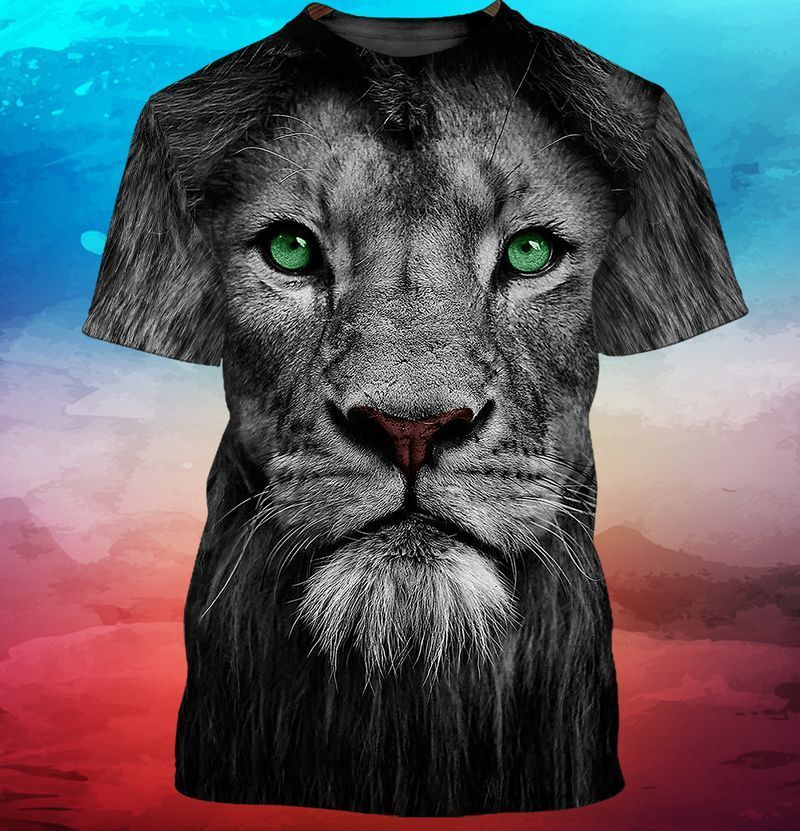 Wild Black Lion 3D Full Print Tshirt