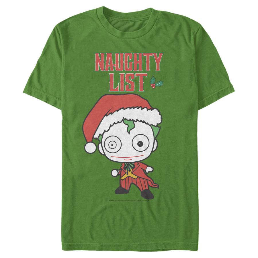 Batman Men’s Christmas Joker Naughty  T Shirt