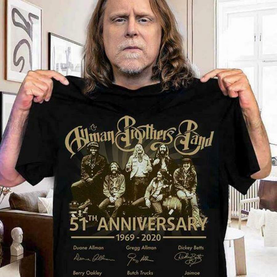 The Allman Brothers Band 52th Anniversary 1969-2022 Signed Gift Fan T-shirt