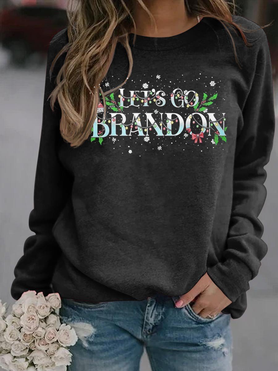 Women’S Fjb Lets Go Brandon Christmas Sweatshirt