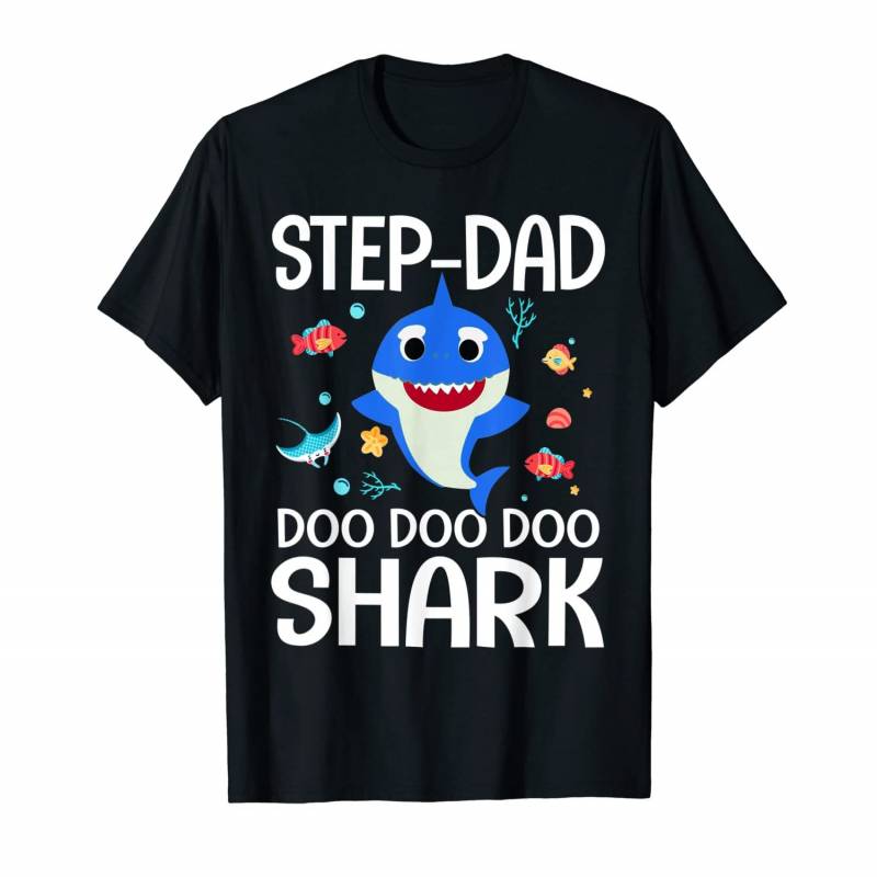 Step-dad Shark Gift Cute Baby Shark Family T-shirt