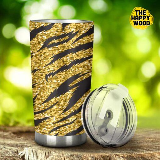 Tiger Skin Glitter Effect Stainless Steel Tumbler