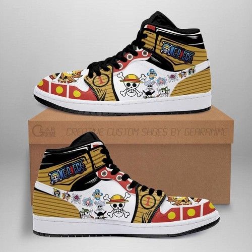 Straw Hat Shoes Jolly Roger High Top Boots One Piece Anime Jordan Snea