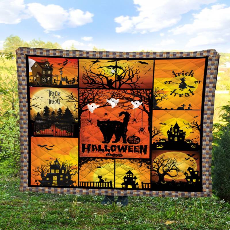 Amazing Black Cat Halloween H17819 – Quilt Blanket