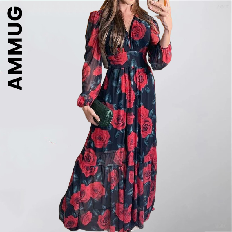 Ammug Dress Fashion Long Dress Sexy Long Sleeve Soft Basic Streetwear Girl Outfits Lazy Tight Bottoming Vestidos Dress Woman alx