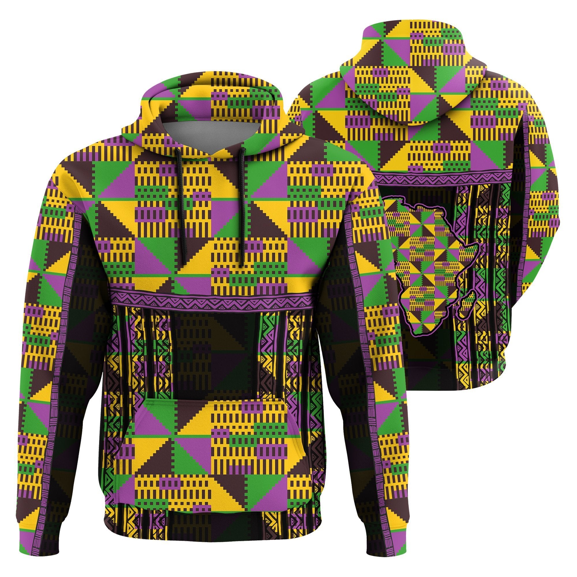 Greek Life Hoodie – Violet Ashanti Kente Pullover