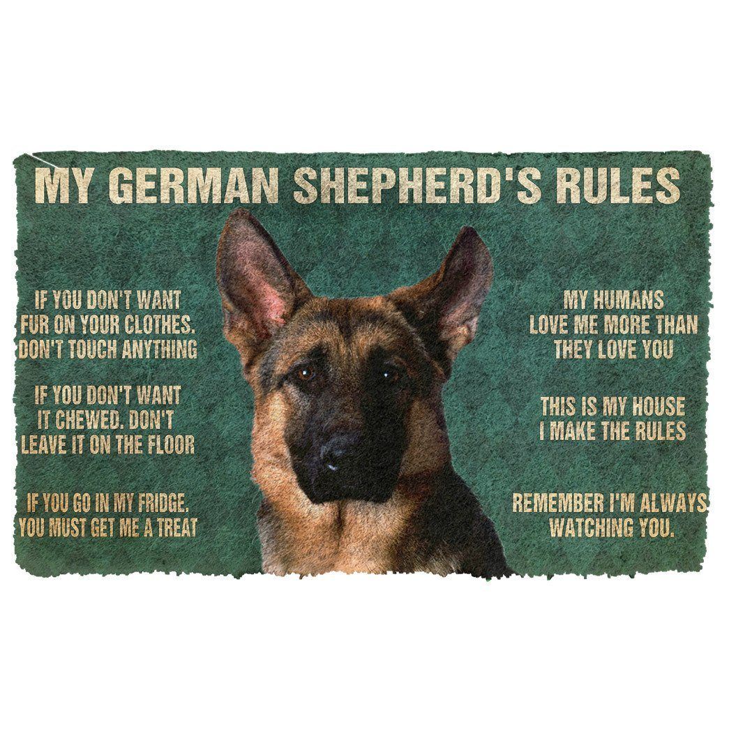 Gearhumans 3D My German Shepherd’S Rules Doormat