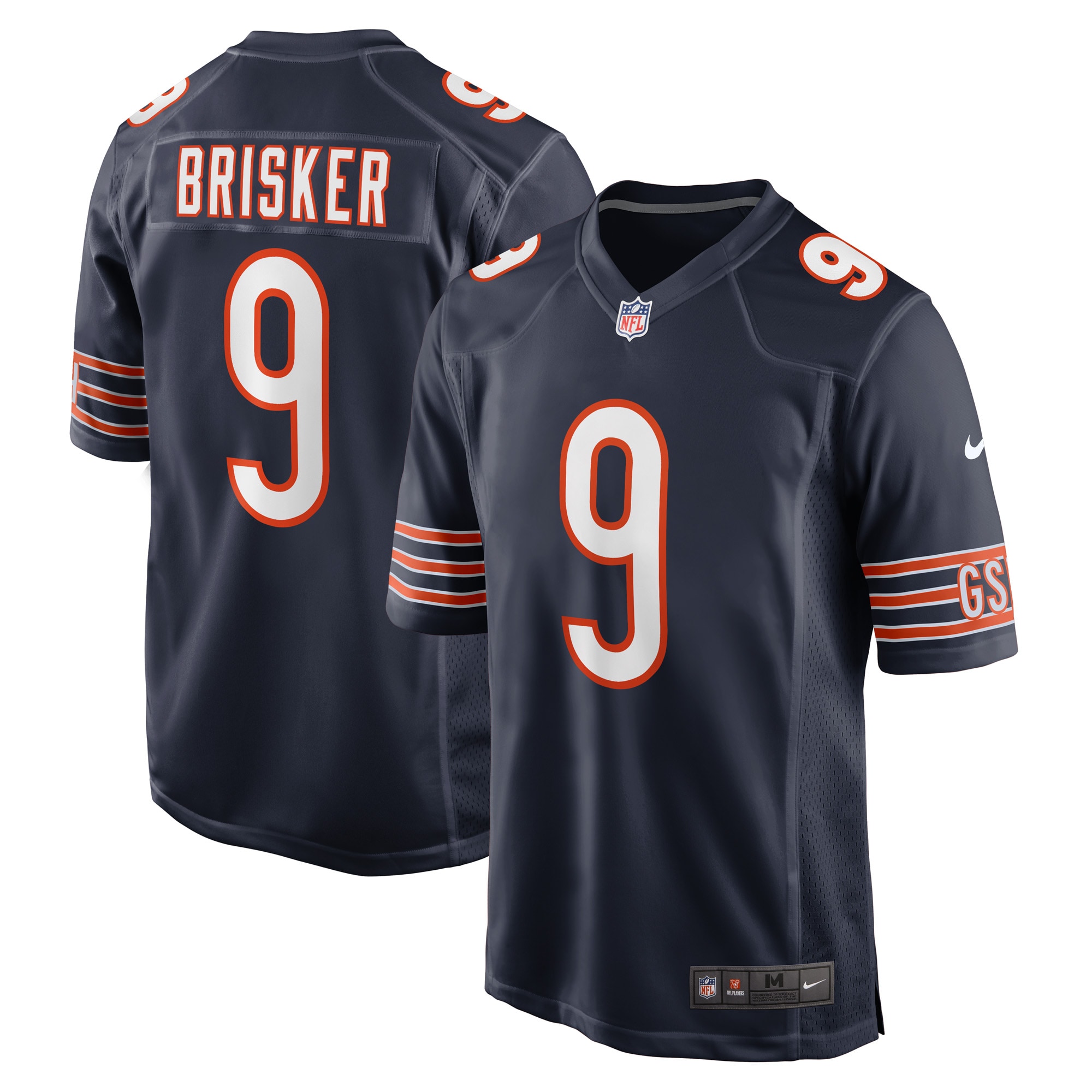 Men’s Chicago Bears Jaquan Brisker Navy Game Player Jersey